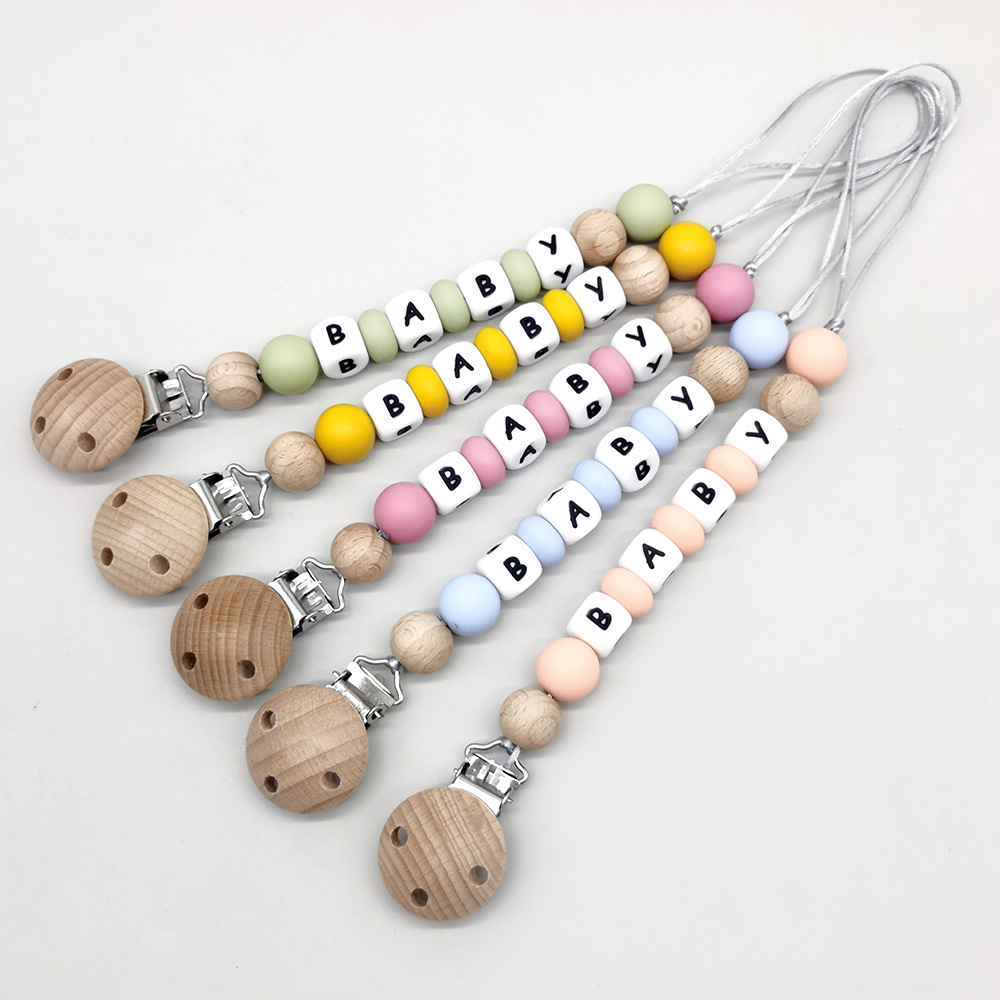 Baby Pacifier Clip - Custom Name Pacifier Clips Chain Silicone