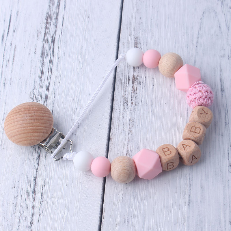 Baby Pacifier Clip with Wooden - Baby Pacifier Clip review and price