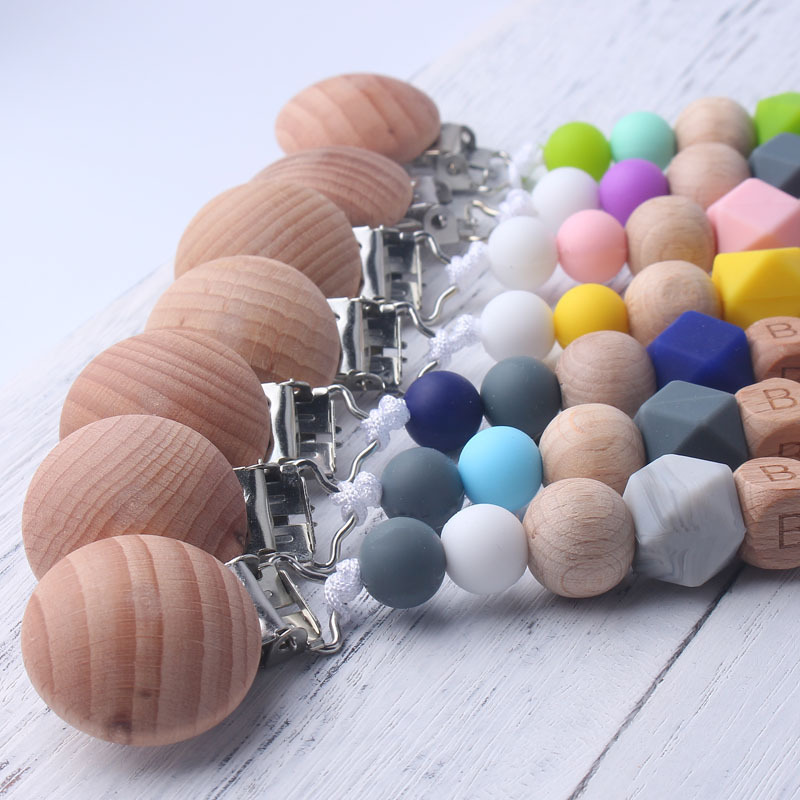 Baby Pacifier Clip with Wooden - Baby Pacifier Clip review and price