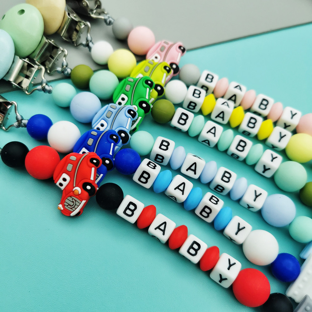 Custom English Russian Letter  - Baby Pacifier Clip review and price