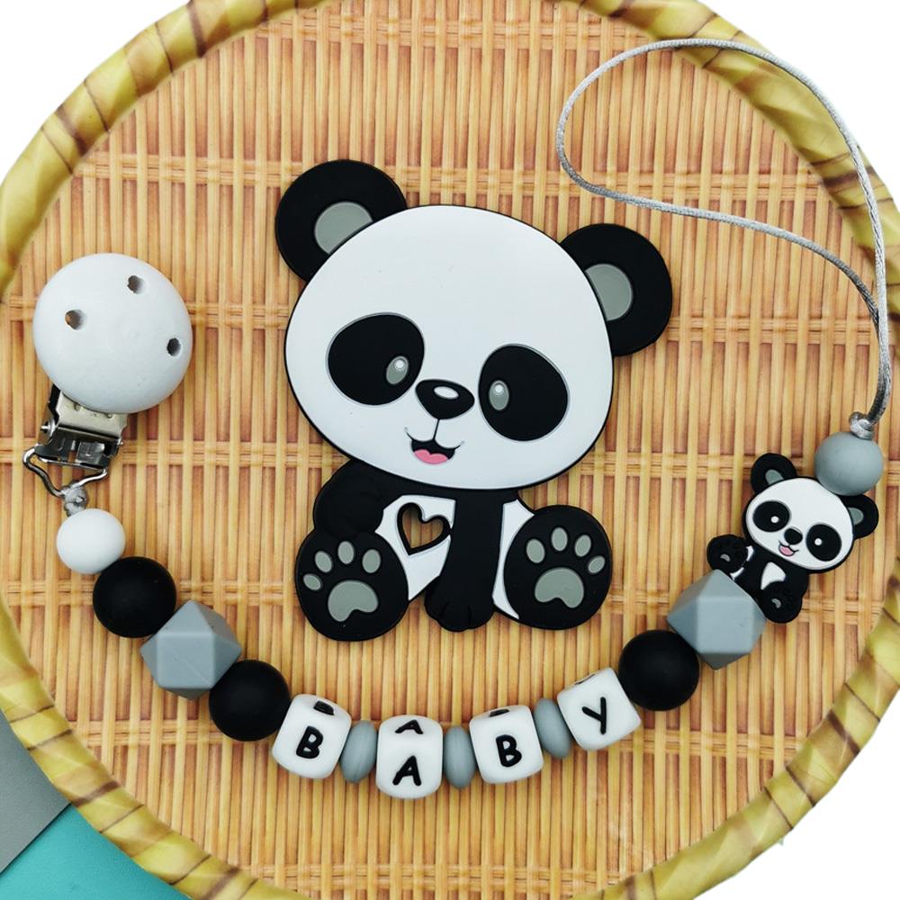 Panda Customized English Silic - Baby Pacifier Clip review and price