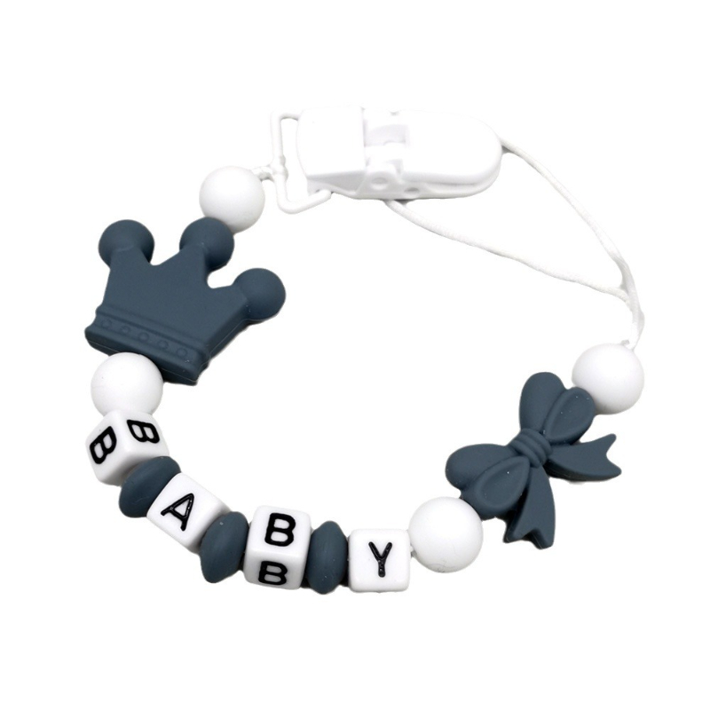 Crown Bow Silicone Pacifier Cl - Baby Pacifier Clip review and price