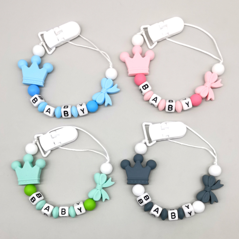 Crown Bow Silicone Pacifier Cl - Baby Pacifier Clip review and price