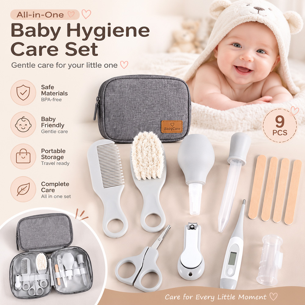 Baby Grooming Kit 9PCS Newborn - Baby Products Essentials review and price